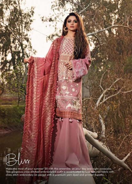 Shiza Hassan Luxury Lawn Collection 2020 - 1B