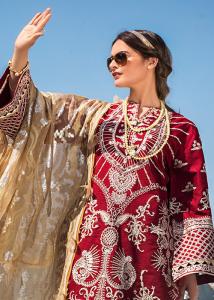 Erum Khan By Ittehad Luxury Lawn Collection - 2021 - ETHNIC SCARLET