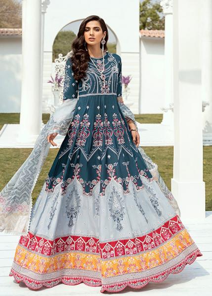 Emaan Adeel Vouge Festive Lawn Collection - 2021 - MIDNIGHT BLOSSOM