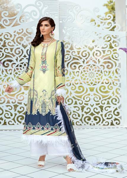 Emaan Adeel Vouge Festive Lawn Collection - 2021 - LIME CHARM
