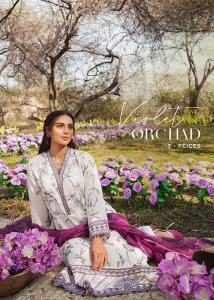Cross Stitch Mehrbano Premium Lawn Collection - 2022 - VIOLET ORCHARD