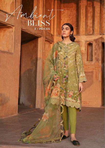 Cross Stitch Mehrbano Premium Lawn Collection - 2022 - AMBIENT BLISS