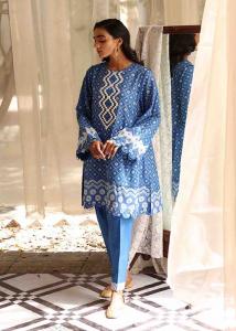 Cross Stitch Mehrbano Eid Lawn Collection - 2022 - ETHNIC BLUE