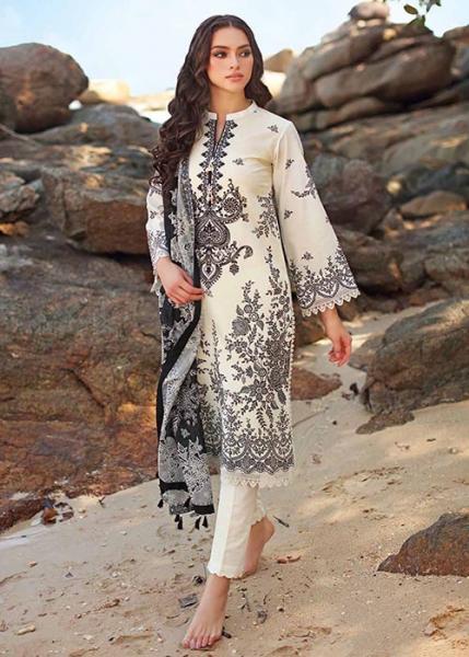 Gul Ahmed Black And White Collection - 2022 - B-22019