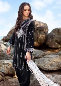 Gul Ahmed Black And White Collection - 2022 - B-22015