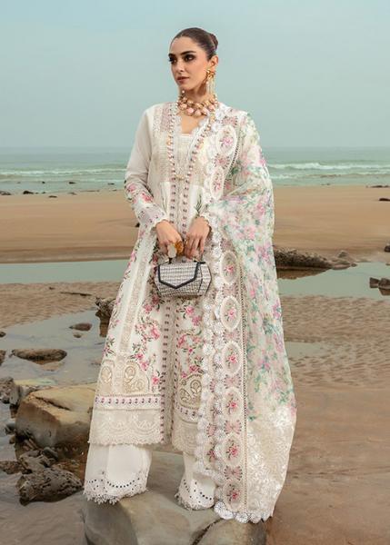 Saira Shakira Luxury Lawn Collection - 2024 – Dove's Song - Cloud
