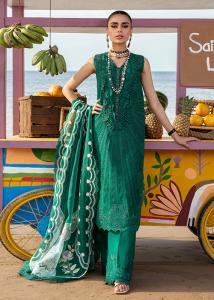 Saira Shakira Luxury Lawn Collection - 2024 – Ulysses - Seaweed