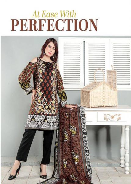 Lala Winter Collection Linen Embroidered Vol-I 2017 - DEW-005B