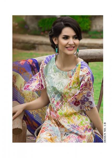 Zara Khan Designer Lawn Collection By Zohan Textile 2018 - 1B