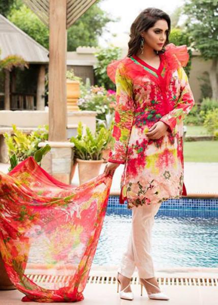 Zara Khan Designer Lawn Collection By Zohan Textile 2018 - 7A