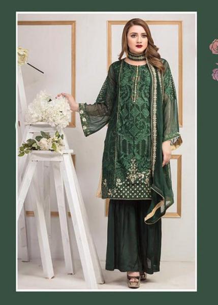 Noor Jahan Flora Premium Bamber Chiffon Collection 2018 - 05