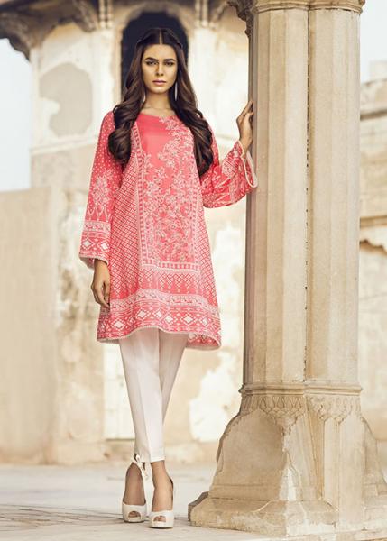 LIME LIGHT Lawn Collection Vol-1 2018 - Flourish Pink